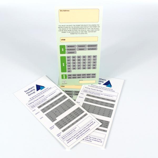 scratch card printing parking tickets