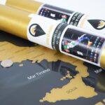 Scratch Map of the World in a tube