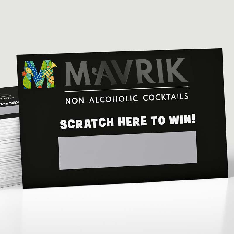 Printed Scratch Card with Spot UV